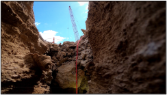 Skyward view from the cave under the River Ridge Commerce Center WWTP Expansion site