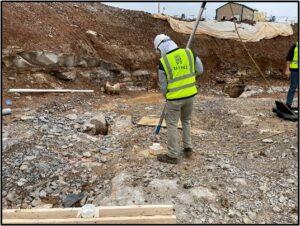 Gyroscope laser insertion at the River Ridge Commerce Center WWTP Expansion site