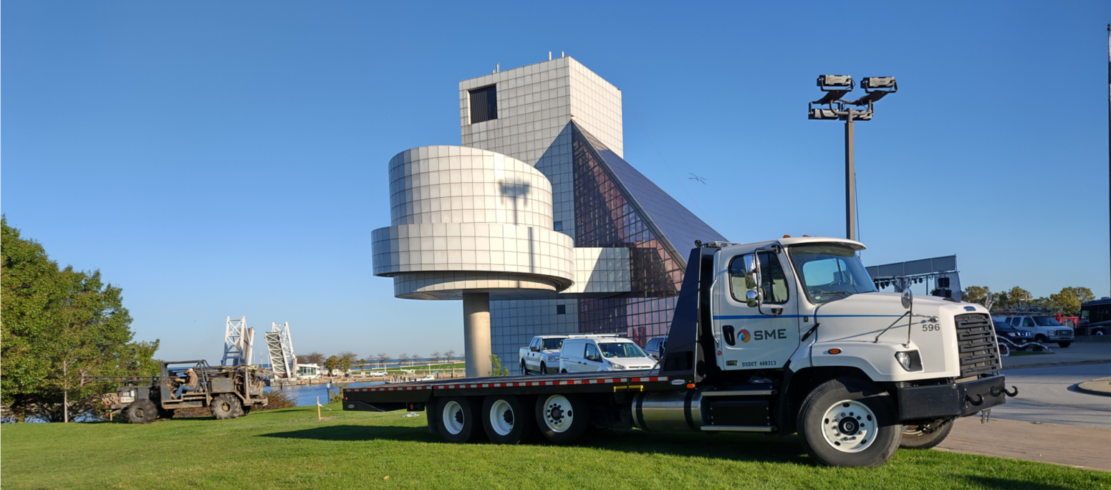 Rock and Roll Hall of Fame Expansion project view from grounds